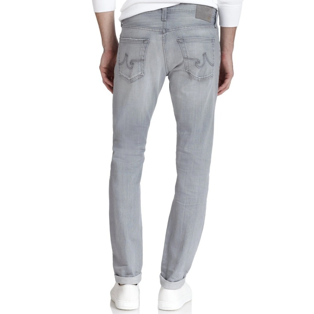 NEW AG-ED Adriano Goldschmied‎ Matchbox Slim Straight Aged Jeans Gray 32 X 32